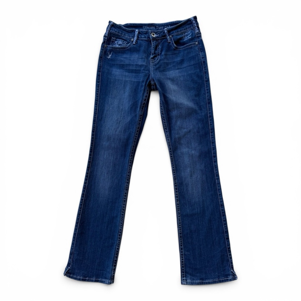 Cowgirl Tuff Co. “JNSPR” Mid Rise Bootcut Jeans – W28 L35 Western Festival Denim - Picture 3 of 9
